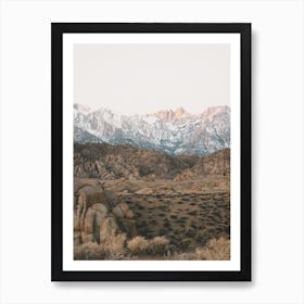 Snowy California Desert Mountains Art Print