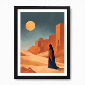 Woman In The Desert 2 Art Print