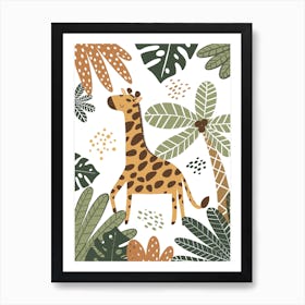 Giraffe Safari Animal Art Print