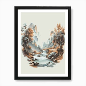 Chinese Landscape Art Print