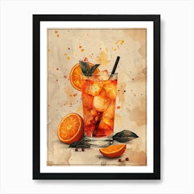 Orange Juice Cocktail 5 Art Print