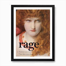 Rage Girl Art Print