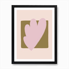 Pink Leaf Art Print