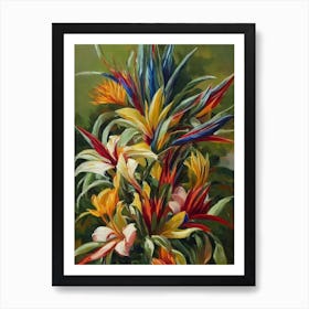 Bird Of Paradise Painting 3 Flower Art Print