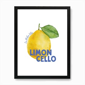 Limoncello La Dolce Vita Amalfi Kitchen Lemon Art Print