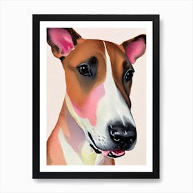 Miniature Bull Terrier 2 Watercolour Dog Art Print