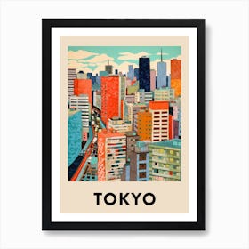 Tokyo Vintage Travel Poster Art Print