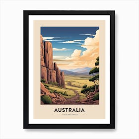 Overland Track Australia 2 Vintage Hiking Travel Poster Art Print