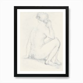 Nude Sitting 1 Art Print