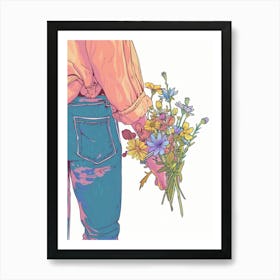 Spring Inspired Jeans Art Print