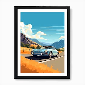 A Porsche 911 In The The Great Alpine Road Australia 2 Art Print