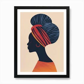 African Woman With Turban 13 Art Print