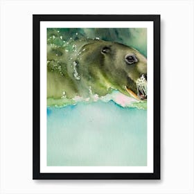 Sea Lion II Storybook Watercolour Art Print