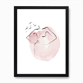 Illustration Of A Pregnant Woman Art Print