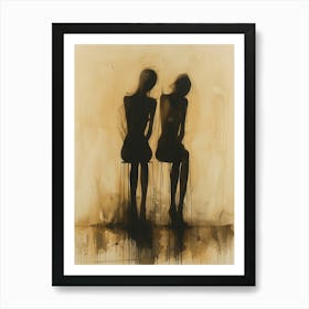 Two Women Sitting On Chairs Art Print