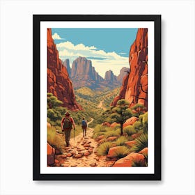 Larapinta Trail Australia Vintage Travel Illustration Art Print