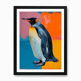 King Penguin Phillip Island The Penguin Parade Colour Block Painting 2 Art Print