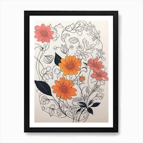 Beautiful Flowers 1 Art Print