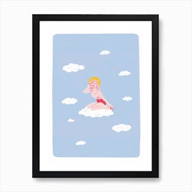 Pinup In The Sky Art Print