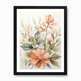 Watercolor Flowers 15 Art Print