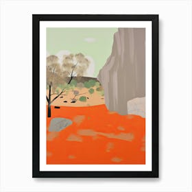 Simpson Desert   Australia, Contemporary Abstract Illustration 3 Art Print