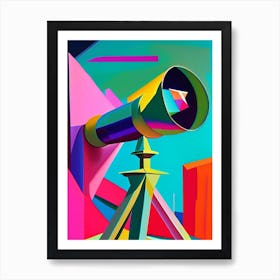 Telescope Abstract Modern Pop Space Art Print