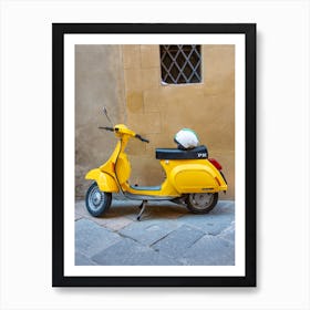 Yellow Vespa Art Print