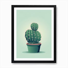 Barrel Cactus Illustration 7 Art Print