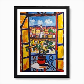 Window View Of Paris In The Style Of Fauvist 4 Art Print