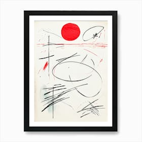 Abstract Design Featuring A Collection Of Organic Marks Circular Strokes Meeting Atcdoticals Empha (4) Art Print