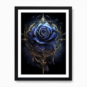 Blue Rose 10 Art Print