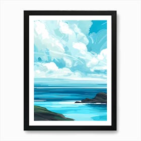 Seascape With Clouds Art Print
