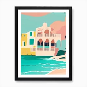 Cayo Santa Maria Cuba Muted Pastel Tropical Destination Art Print