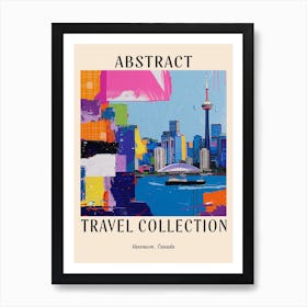 Abstract Travel Collection Poster Vancouver Canada 3 Art Print