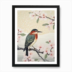 Bird Illustration Green Heron 3 Art Print