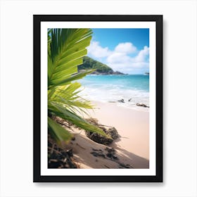 Palm Tree On The Beach 1 Art Print