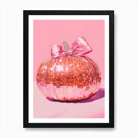 Pink Sequin Pumpkin Affiche