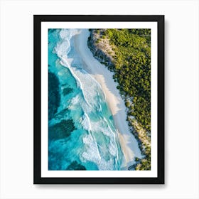 Aerial View Of A Tropical Beach 8 Art Print