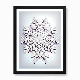 Pattern, Snowflakes, Marker Art 5 Art Print