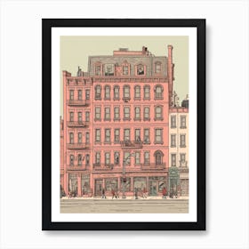 New York United States Travel Illustration 2 Art Print