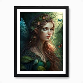 A charming fairy in the forest. 13 Art Print