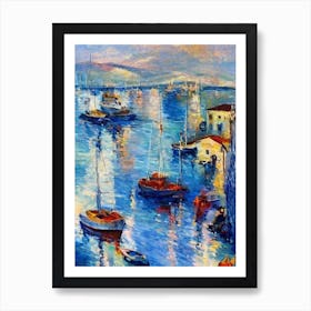 Port Of Messina Italy Abstract Block harbour Art Print