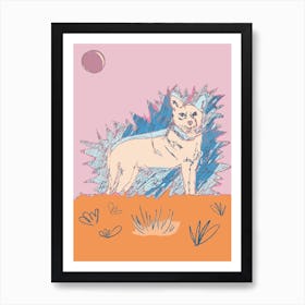 Full Moon Coywolf Art Print