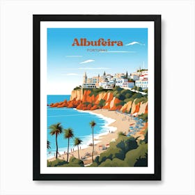 Albufeira Portugal Beach Travel Art Art Print