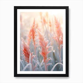 Frosty Botanical Heliconia 1 Art Print