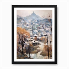 Winter City Park Painting Hangang Park Seoul 2 Art Print