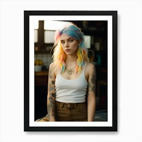 Pretty Punk Girl - Hall-O-Gram Creations Art Print