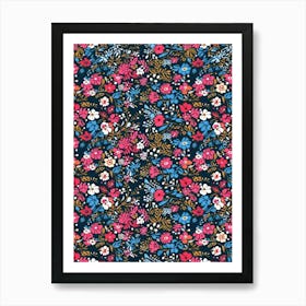 Blossom Bounty London Fabrics Floral Pattern 2 Art Print