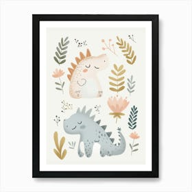 Cute Dinosaurs Art Print