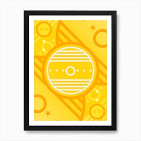 Geometric Abstract Glyph in Happy Yellow and Orange n.0053 Art Print